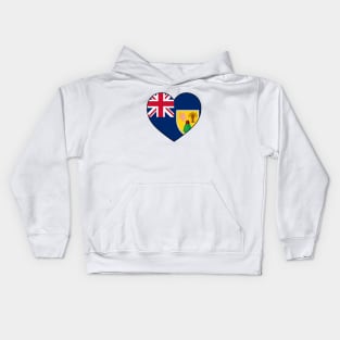 Heart - Turks and Caicos Islands Kids Hoodie